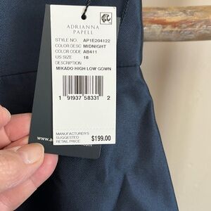 Brand new never worn Beautiful Adrianna Papell navy blue high low dress.